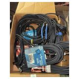 Box lot of professional audio cables