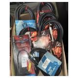 Flat of professional audio cables and others