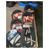 Flat of professional audio cables and others