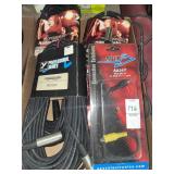 Flat of professional audio cables and others