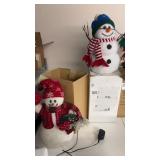 Two Fiber Optic Snowmen