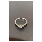 .925 Sterling Silver Blue Topaz Ring