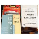 Printable Self-Stick Labels, Laminating Pouches &