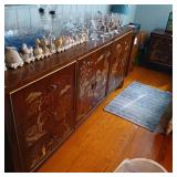 Dixie Furniture Oriental decorated dresser 72'
