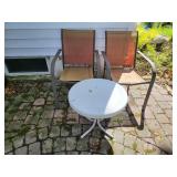 2 chairs & table