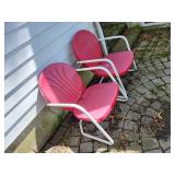 2 metal chairs