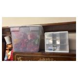 Faux Flowers and Storage Container