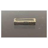 14k Gold Bar Pin
