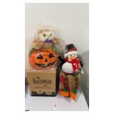 Light Up Penguin and Jack O Lantern Figures