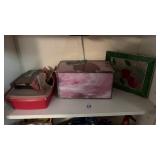 Shelf Lot of Decor, Stained Glass Art