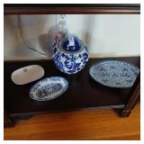 Shelf lot of ceramics,  Johnson Bros, National