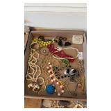Tray Lot of Assorted Costume Jewelry