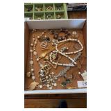Tray Lot of Assorted Costume Jewelry