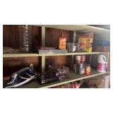 Two Shelves of Canned Good and Other Items