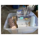 Bin lot drinking tumblers & craft items