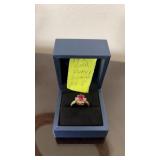 14k Gold Ruby & Diamond Ring Size 8