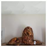 Ceramic lion 24' long, 13' tall