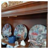 Shelf lot Bradford exchange plates, Swarovski