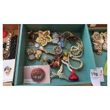 Tray Lot of Assorted Costume Jewelry