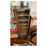 Wooden shelf approx 4ft high NO CONTENTS