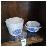 Pfaltzgraff flower pot and misc bowl lot