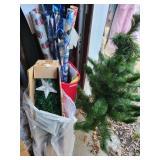 Christmas trees and wrapping paper