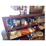 Vintage wooden shelves ** no contents ** 62 x 42