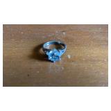 Blue Topaz .925 Sterling Silver Ring Size 8