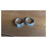 Lot of 2 Sterling Silver .925 Rings