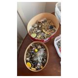 Two Containers of Assorted Costume Jewelry