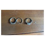 Lot of 3 Sterling Silver Rings
