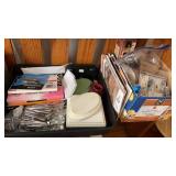 Shelf lot with falling block game, decor, various