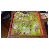 Tray Lot of Assorted Costume Jewelry