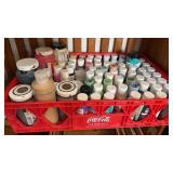Shelf Lot of acrylic paint and peg hooks