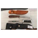 2 Bowie-Style Knives with Sheaths