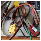 Jumper cables and tile nipper lot