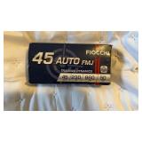 Fiocchi .45 auto FMJ Rounds, 50 count
