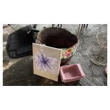 Flower Painting and Collapsable Basket