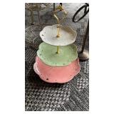 3-Tier Cake Stand, Metal Storage Rack, and Towel
