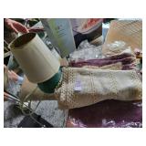 Lamp & bags & table runner