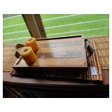 Serving tray & misc items