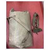 Vintage U.S. military canvas duffel bag &