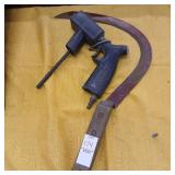 Sandy Jet air sandblasting gun and sickle lot