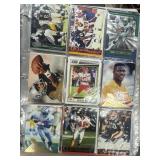 Binder of mixed 90s and 2000s football cards