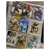 Binder of mixed 90s football cards