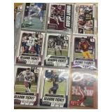 Binder of mixed 90s and 2000s football cards