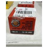 Full box of 20rns Red Army 7.62x39mm 124 gr ammo