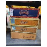 4 cigar boxes empty