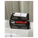 Full box of 20rns Wolf 7.62x39mm 123 gr ammo