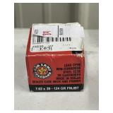 Full box of 20rns Red Army 7.62x39 124 gr ammo